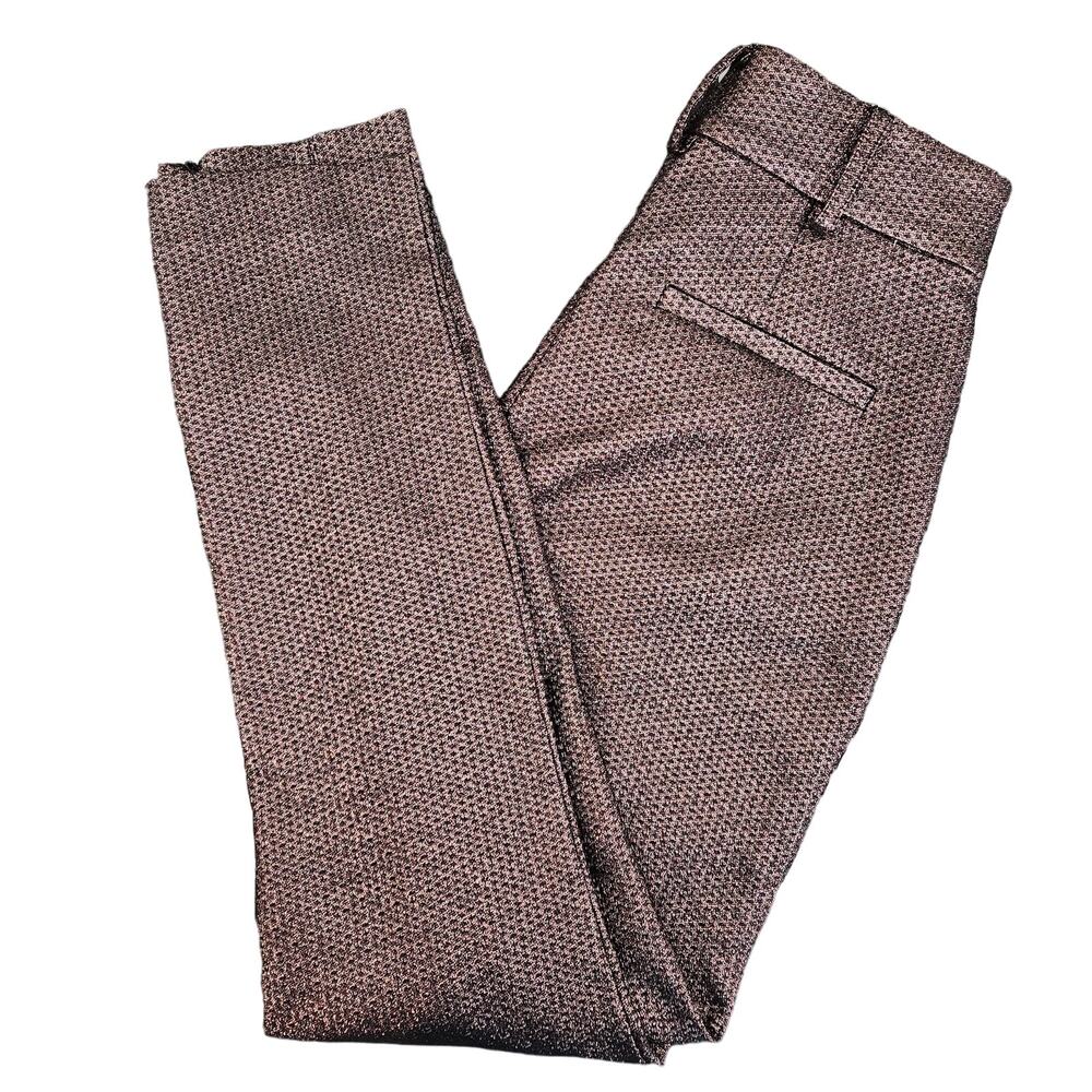 Ramy Brook Kody Copper Metallic Ankle Cropped Trouser Dress Pants | Women's 00